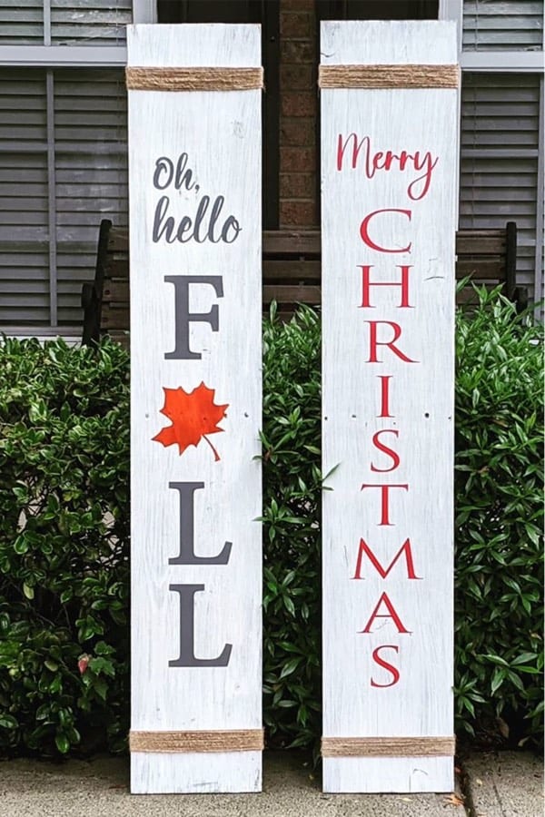 christmas wood sign for porch