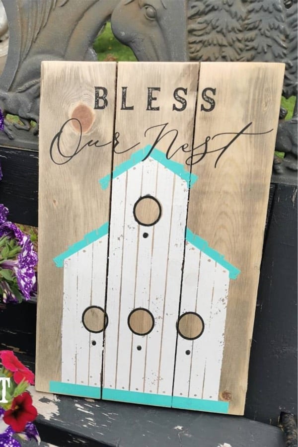 cute DIY sign made with scrap wood