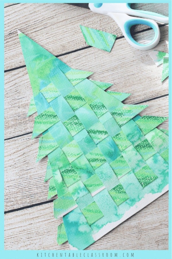 paper christmas tree craft idea for kids