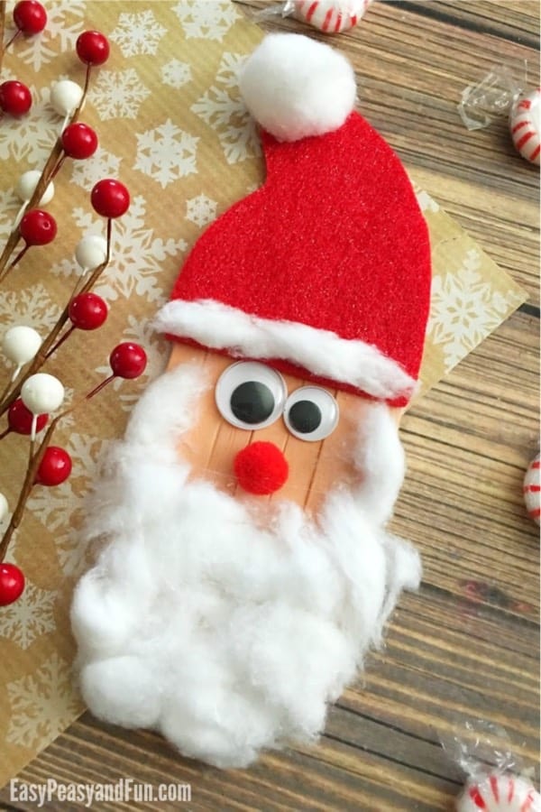 winter craft project with santa theme