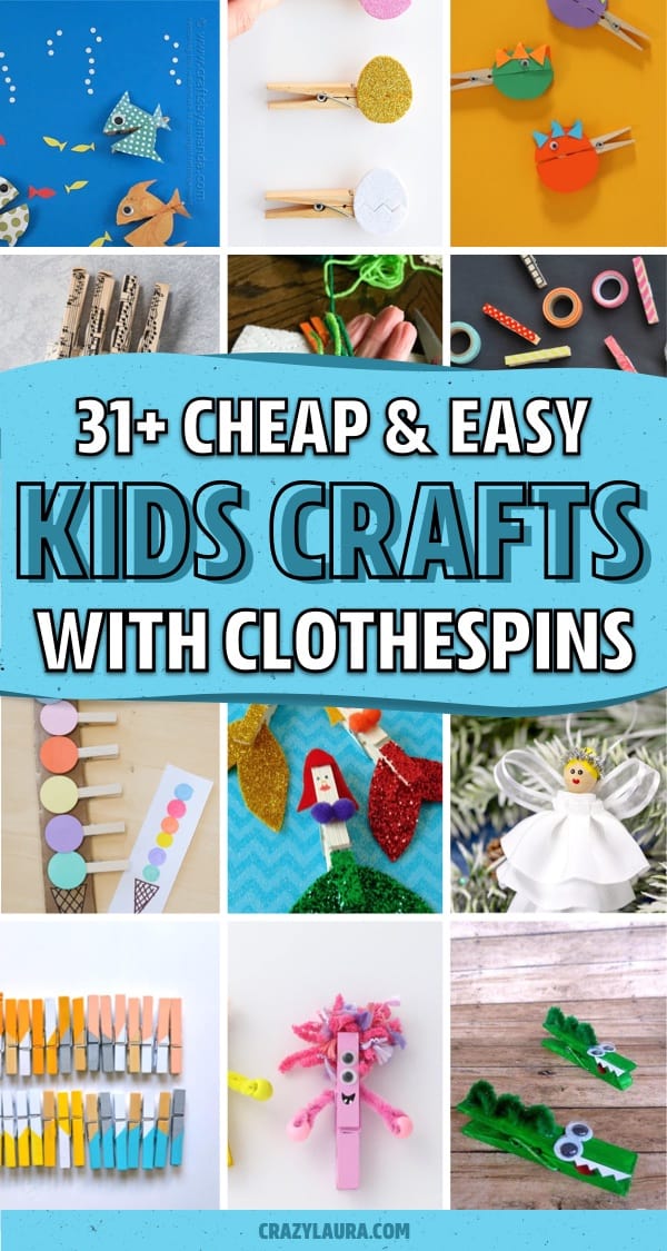 31+ Best Clothespin Crafts & Activities For Kids In