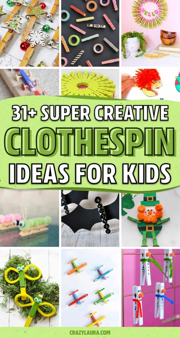 31+ Best Clothespin Crafts & Activities For Kids In