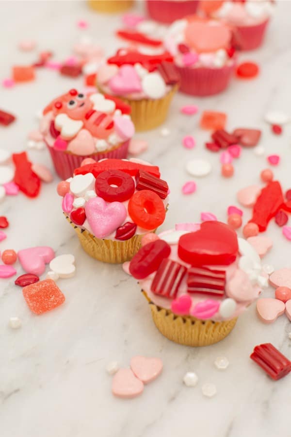 valentines day candy cupcake idea
