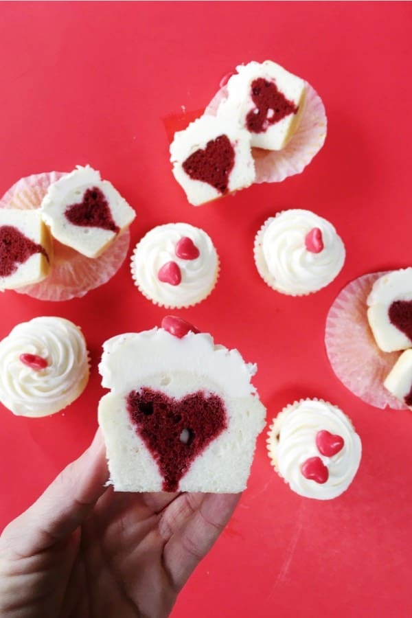 heart shape inside cupcake recipe