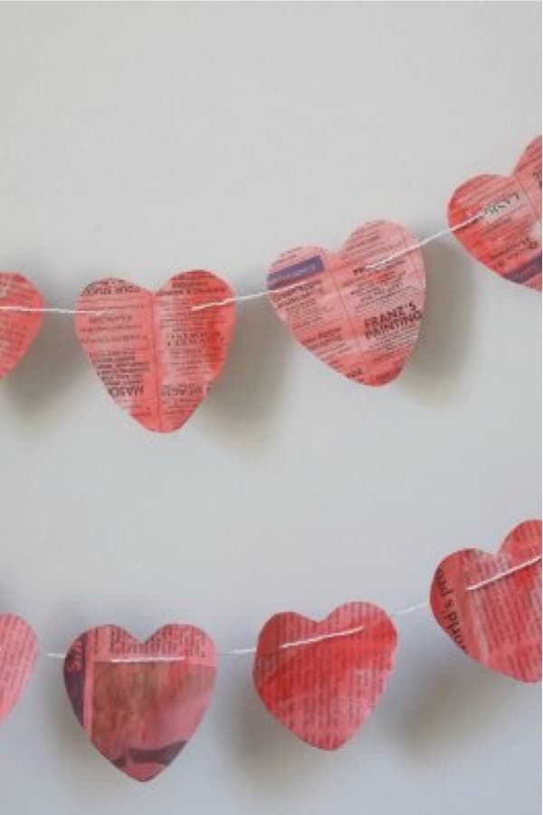 paper garland to make on valentines day