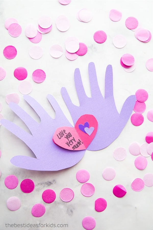 diy valentine with handprint for kids