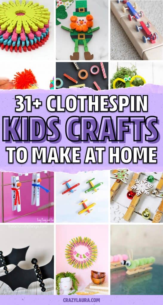 31+ Best Clothespin Crafts & Activities For Kids In