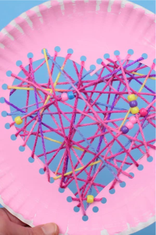 heart shaped craft with paper plates