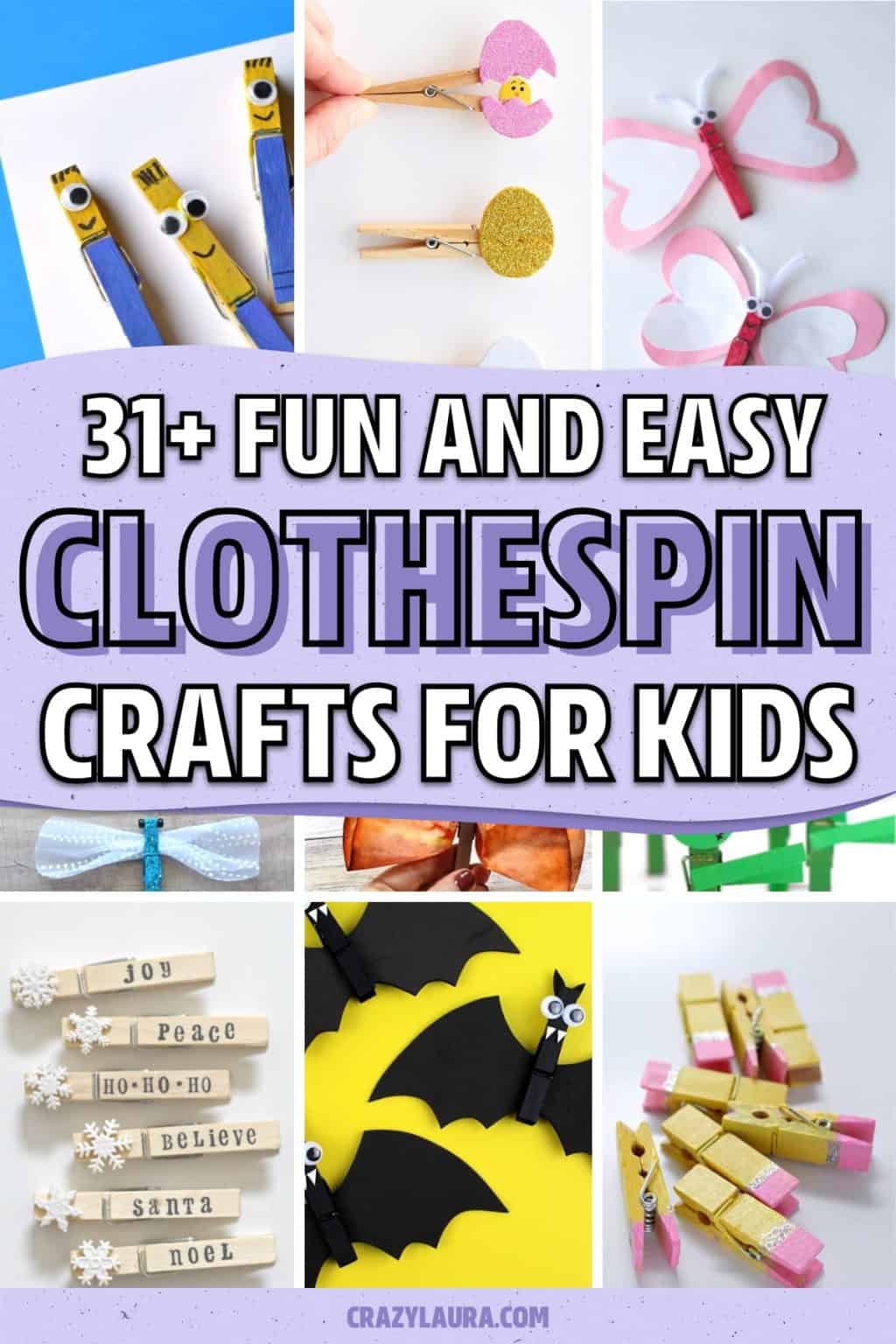 31+ Best Clothespin Crafts & Activities For Kids In