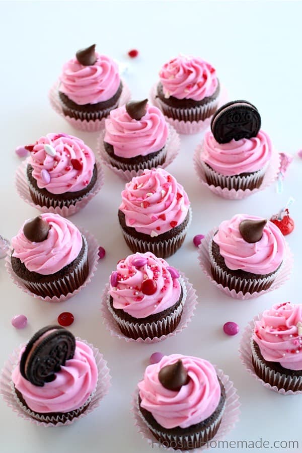 pink frosting cupcake recipe idea