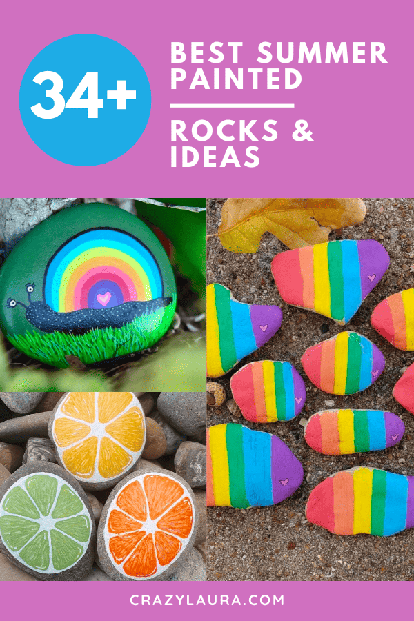 34+ Best Summer Painted Rocks & Ideas for 2024 - Crazy Laura