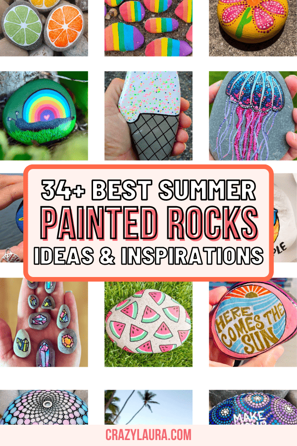 34+ Best Summer Painted Rocks & Ideas for 2024 - Crazy Laura