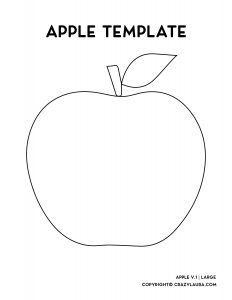 Free Apple Template and Outlines For Crafts In