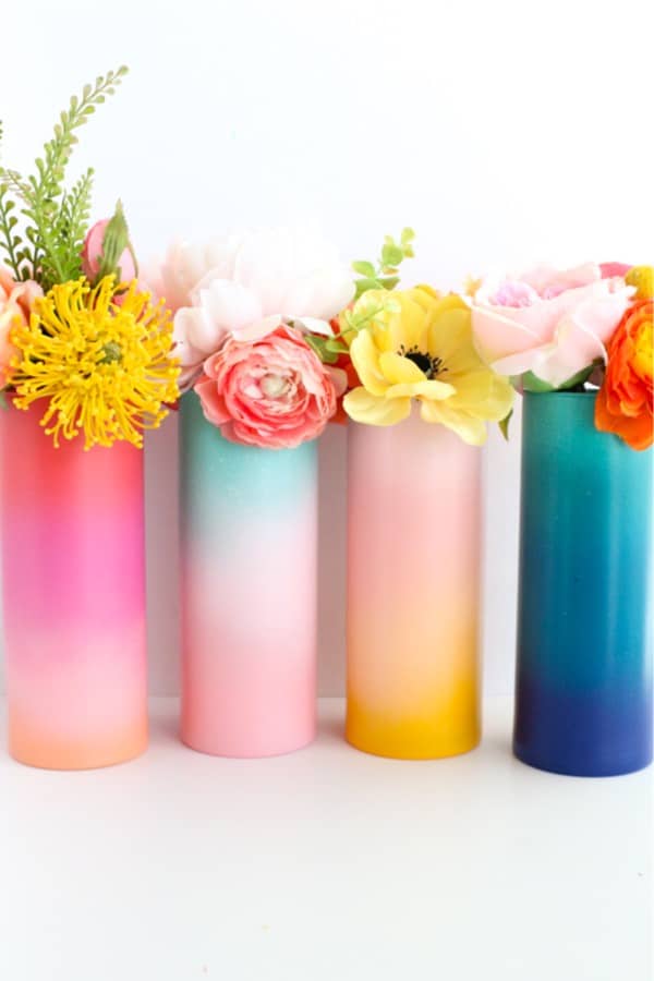 colorful diy flower vase 