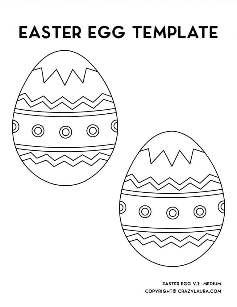 Free Easter Egg Template & Coloring Pages For