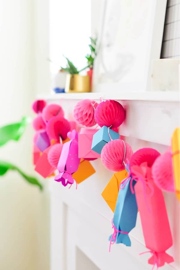 colorful paper craft garland 