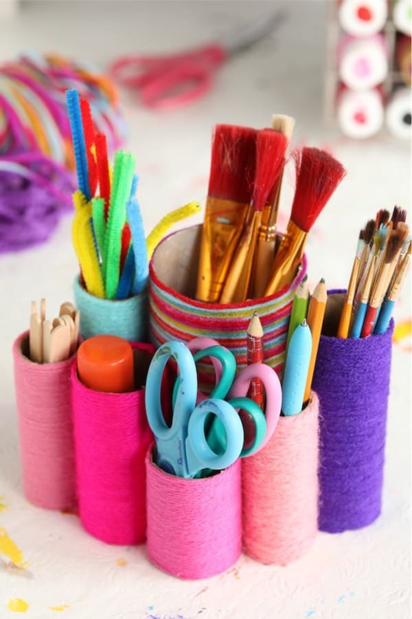 colorful pencil holder mothers day craft