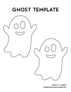 Free Ghost Template With 4 Different Variations & Shapes - Crazy Laura