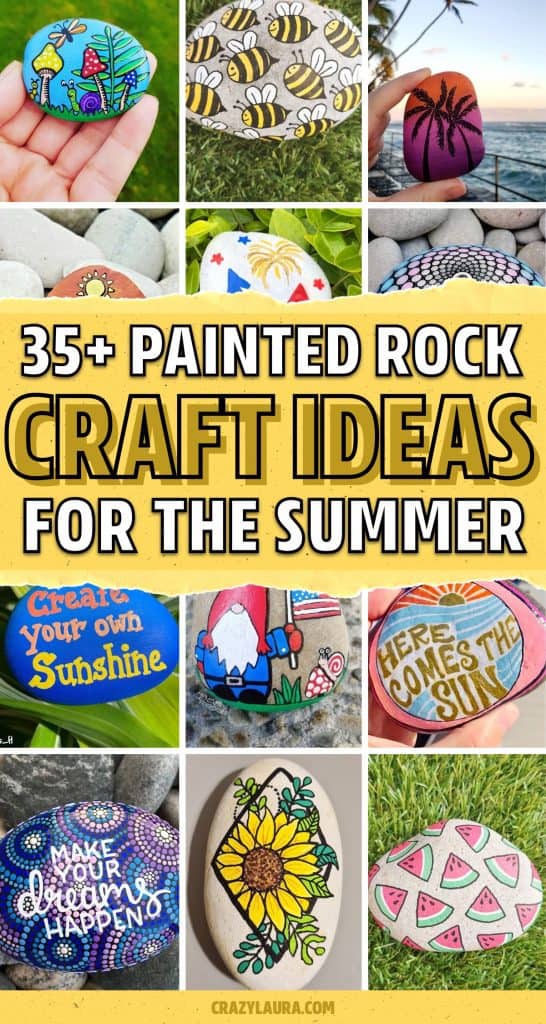 34+ Best Summer Painted Rocks & Ideas for 2024 - Crazy Laura