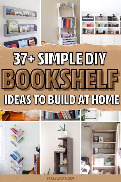 37+ Best DIY Bookshelf Ideas & Tutorials For