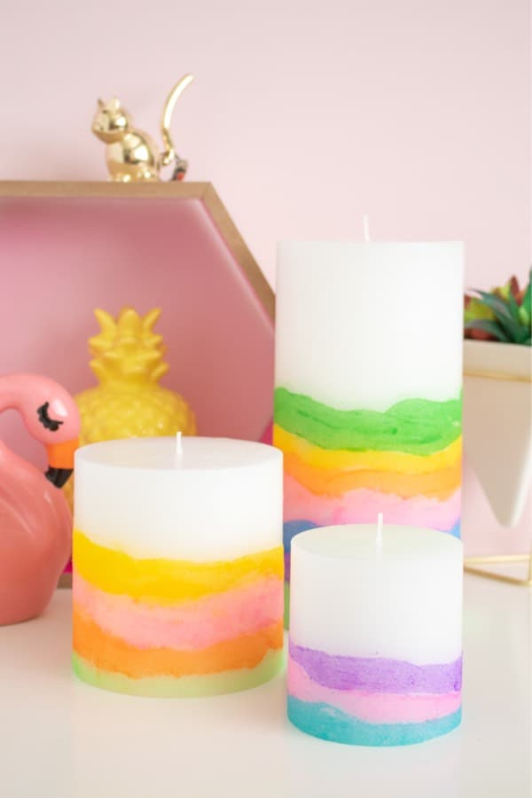 diy mothers day candles
