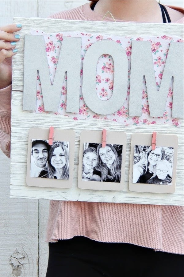diy pallet picture frame for mothers day