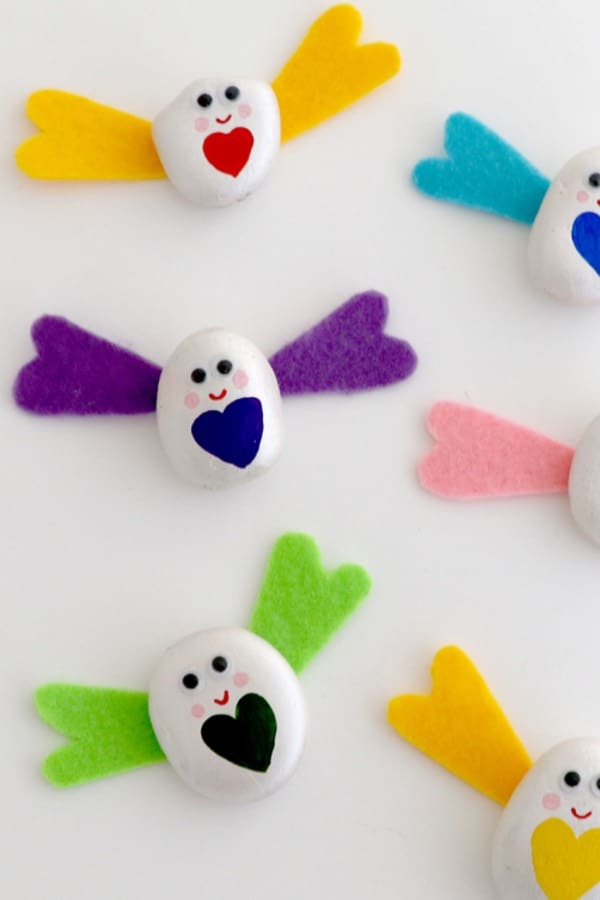 rock love bug kids craft for mothers day