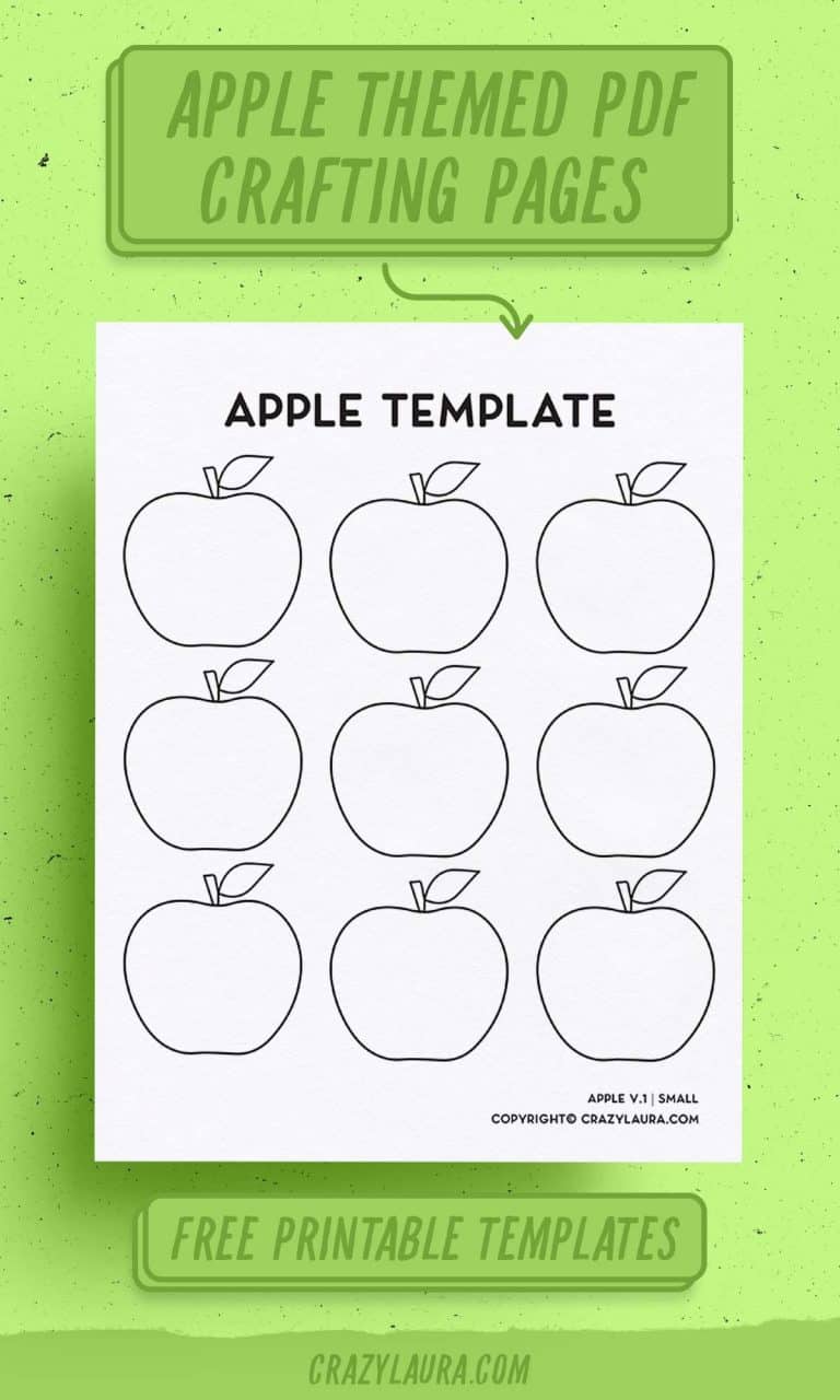 Free Apple Template and Outlines For Crafts In