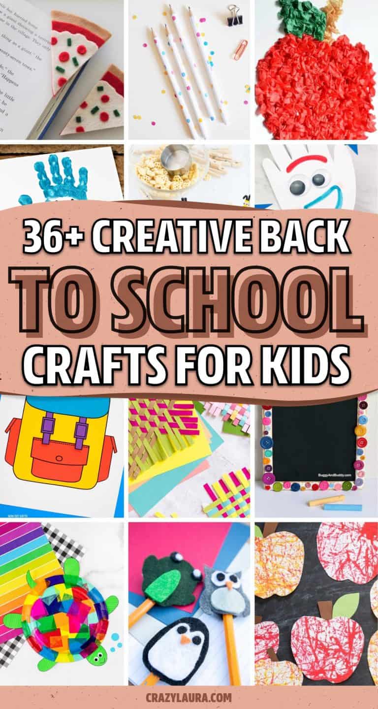 34+ Cheap & Creative Back To School Crafts For Kids - Crazy Laura