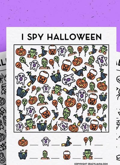 halloween game sheets for kids