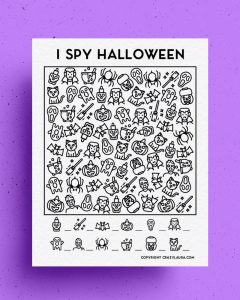 Free Halloween I Spy Printable Game Sheets For Kids - Crazy Laura