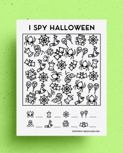 Free Halloween I Spy Printable Game Sheets For Kids - Crazy Laura