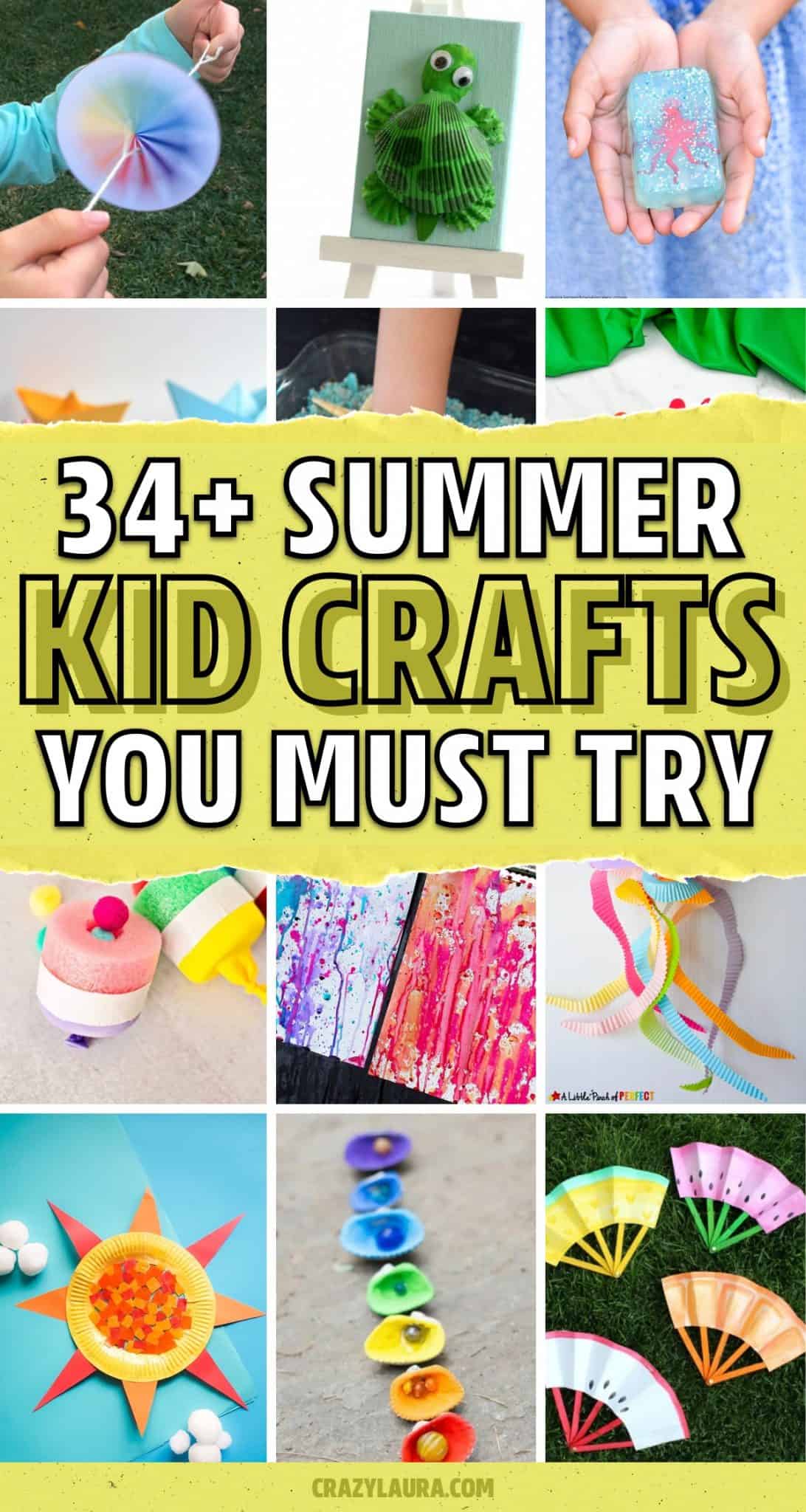 34+ Fun & Creative Summer Crafts For Kids In