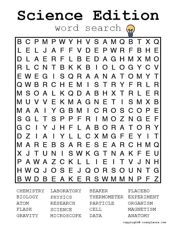 printable word search templates