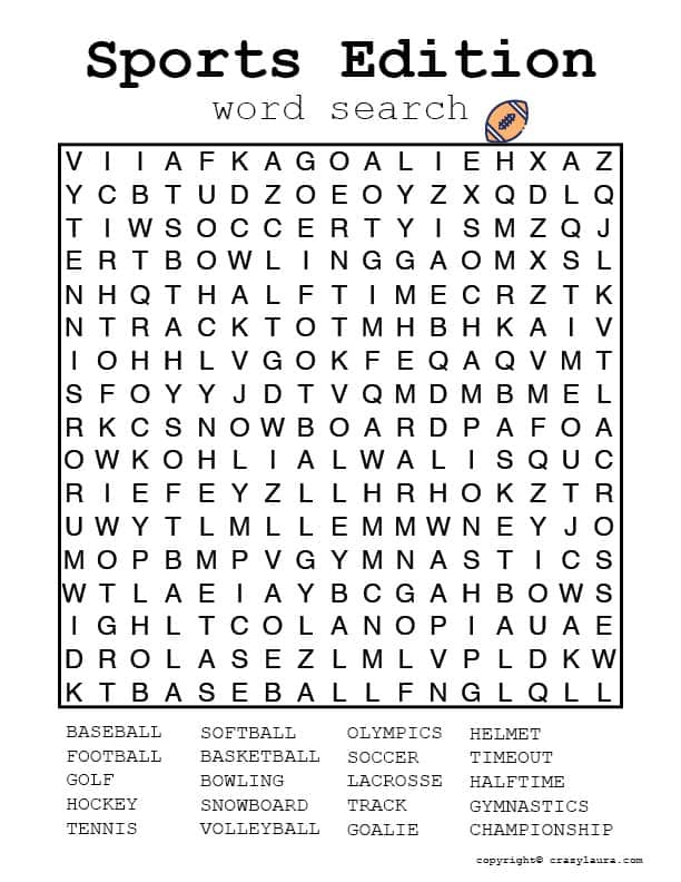 free to print word finding game