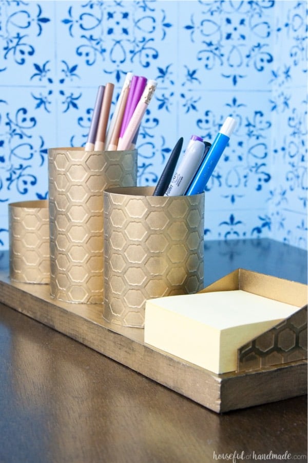 how to make a modern pencil holder