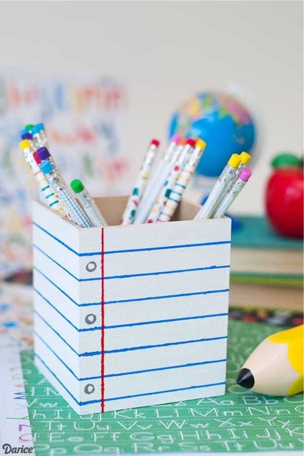 easy to make kids pencil organizer