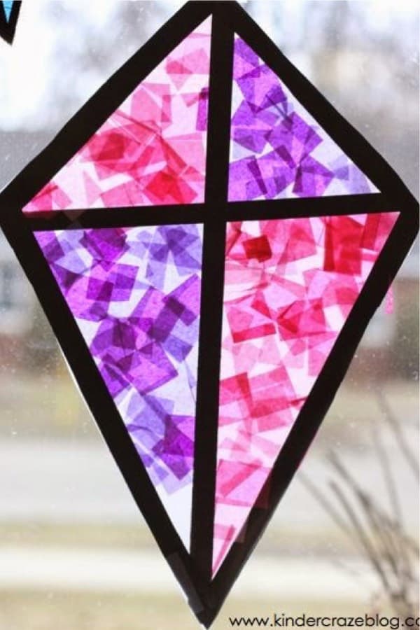 kids stained glass art project tutorial
