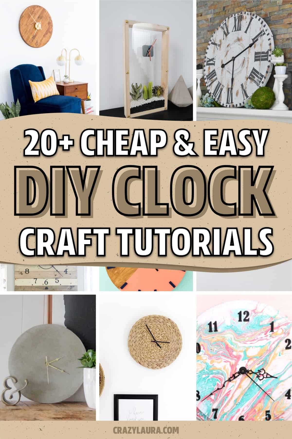 collection of diy clock craft ideas