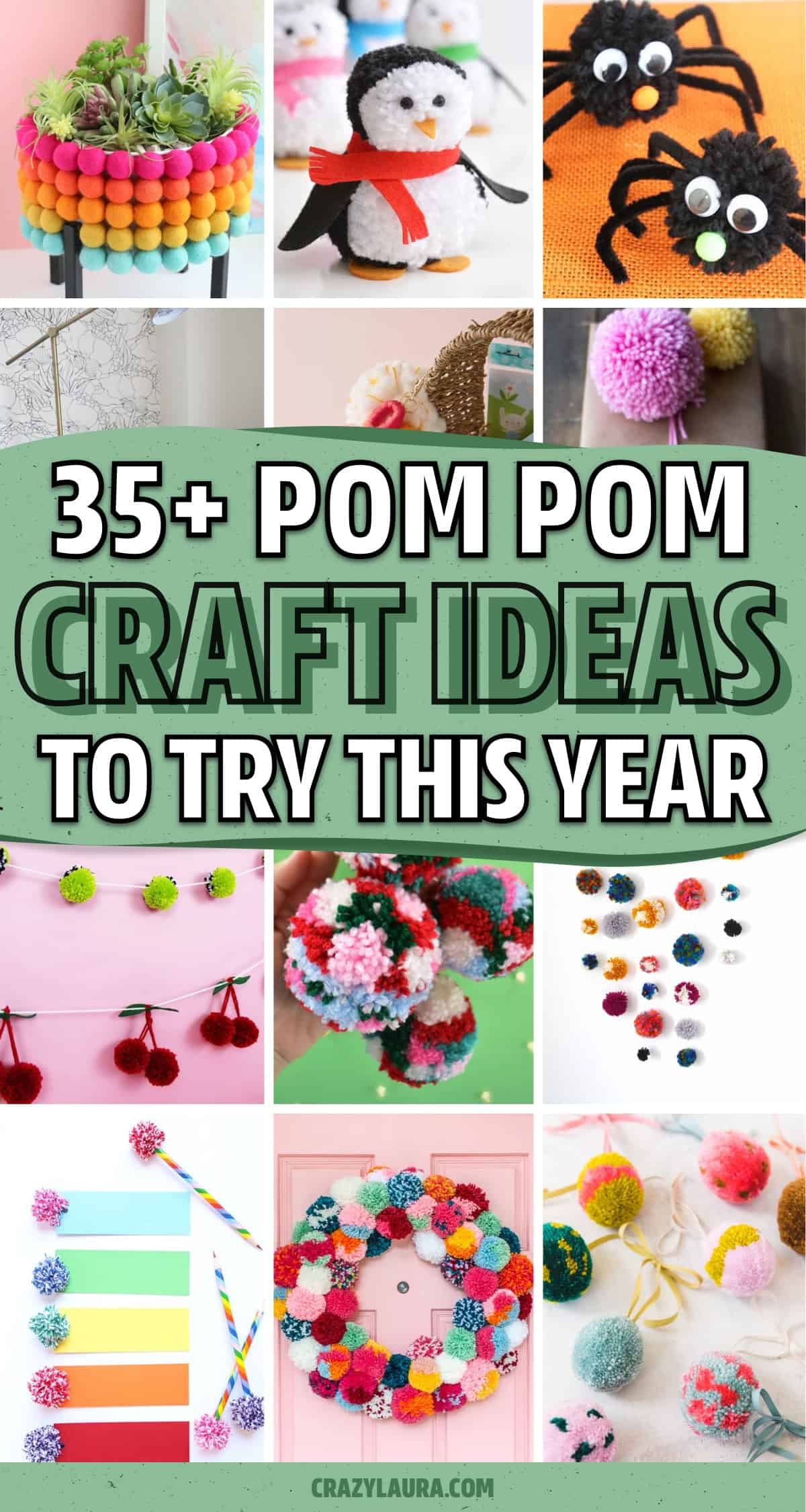craft ideas using pom poms