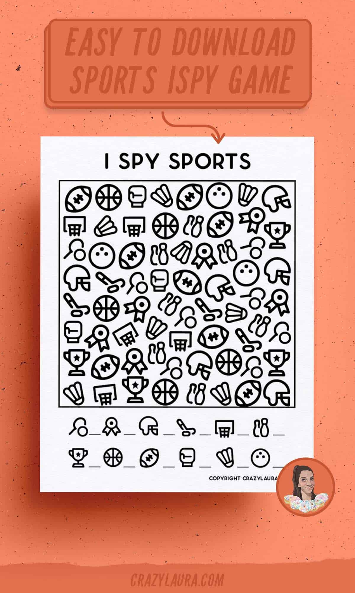 free i spy sports game sheets