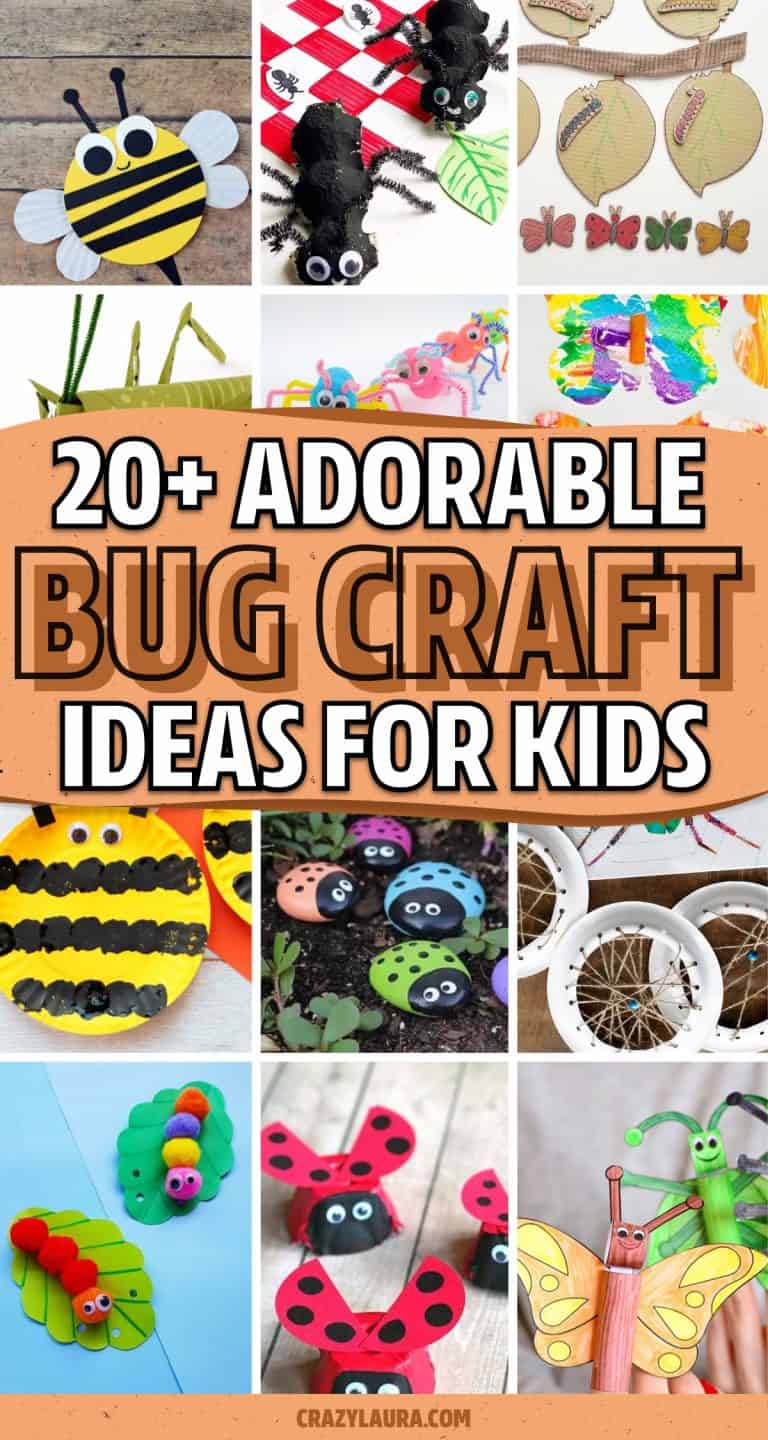 20+ Adorable Bug Crafts For Kids & Project Ideas - Crazy Laura