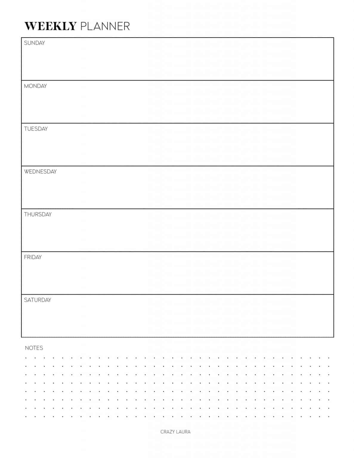 Free Student Printable Trackers For Organization - Crazy Laura