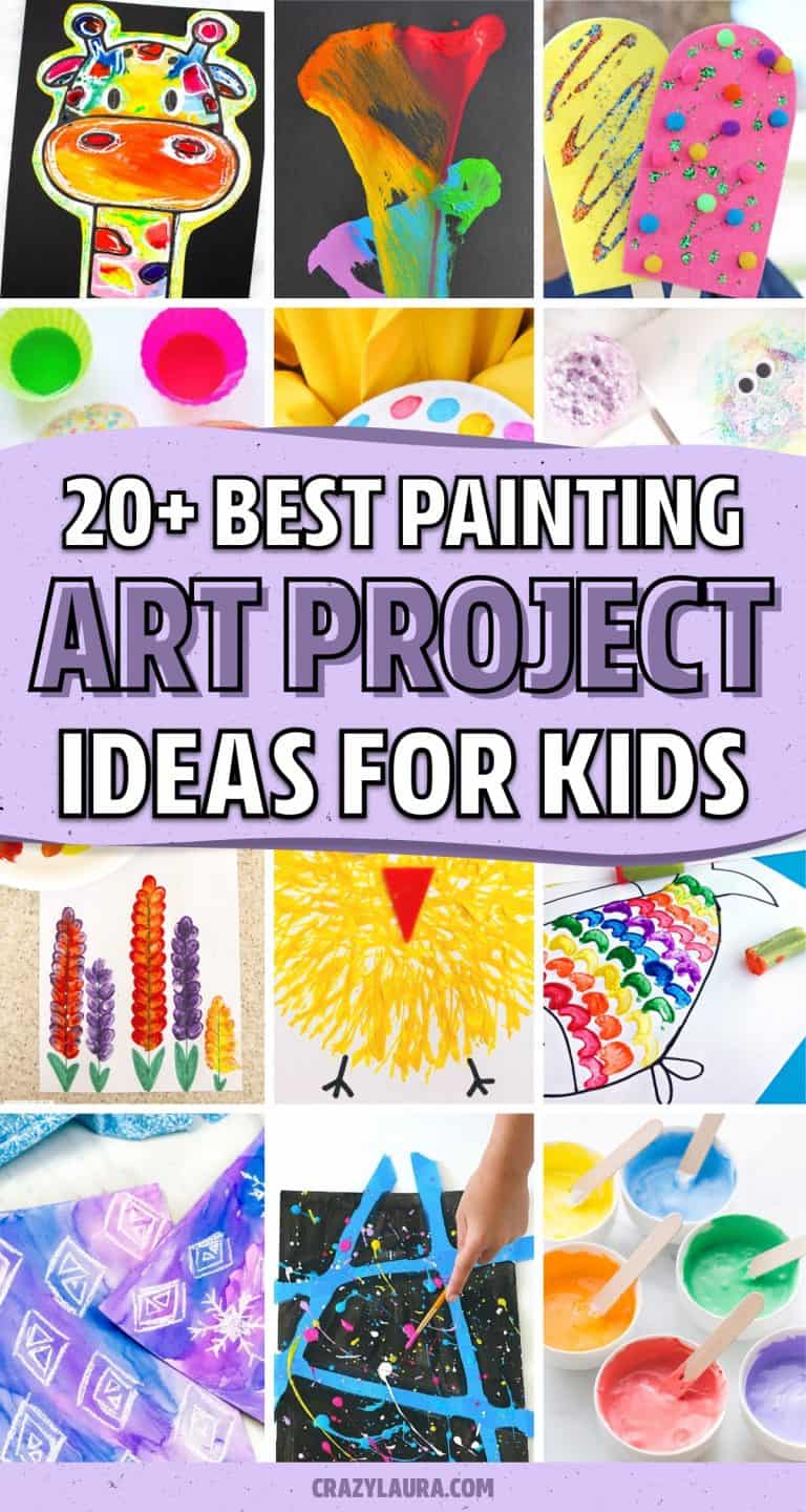 22+ Fun & Creative Painting Crafts For Young Kids - Crazy Laura