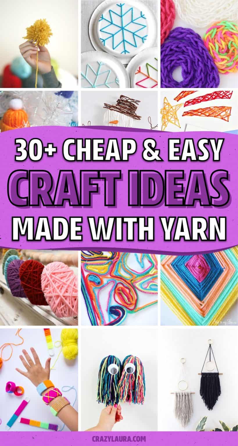 33+ Cheap & Creative Yarn Crafts For Inspiration - Crazy Laura