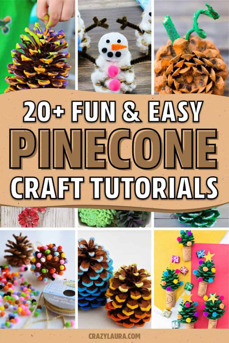 20+ Best Pinecone Crafts & Tutorials For Inspiration - Crazy Laura