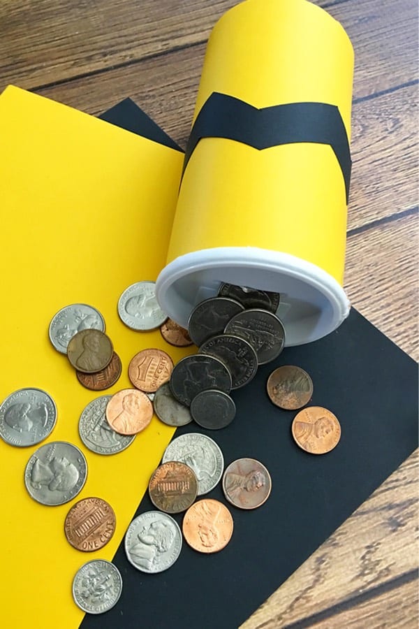 charlie brown inspired coin bank