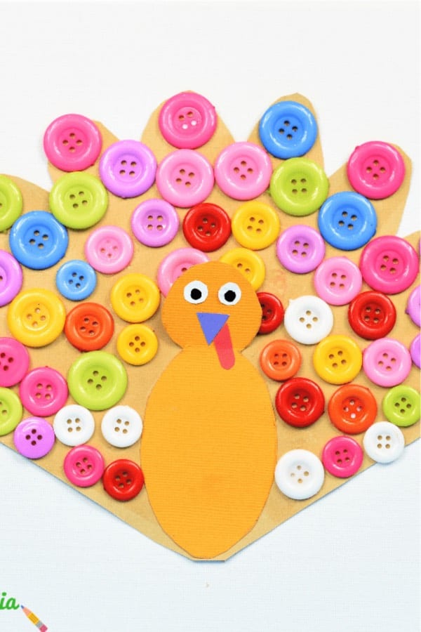 kids craft activity to make with buttons