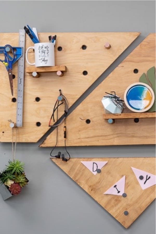 do it yourself plywood project for pegboard