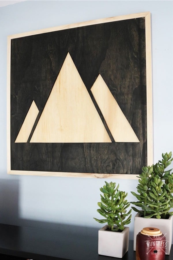 homemade wall art diy tutorial with plywood